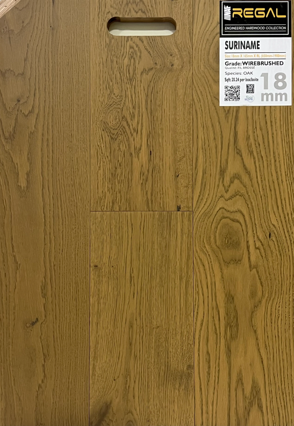 SURINAME - NAF REGAL - 18mm X 3/4 X RL ENGINEERED HARDWOOD OAK