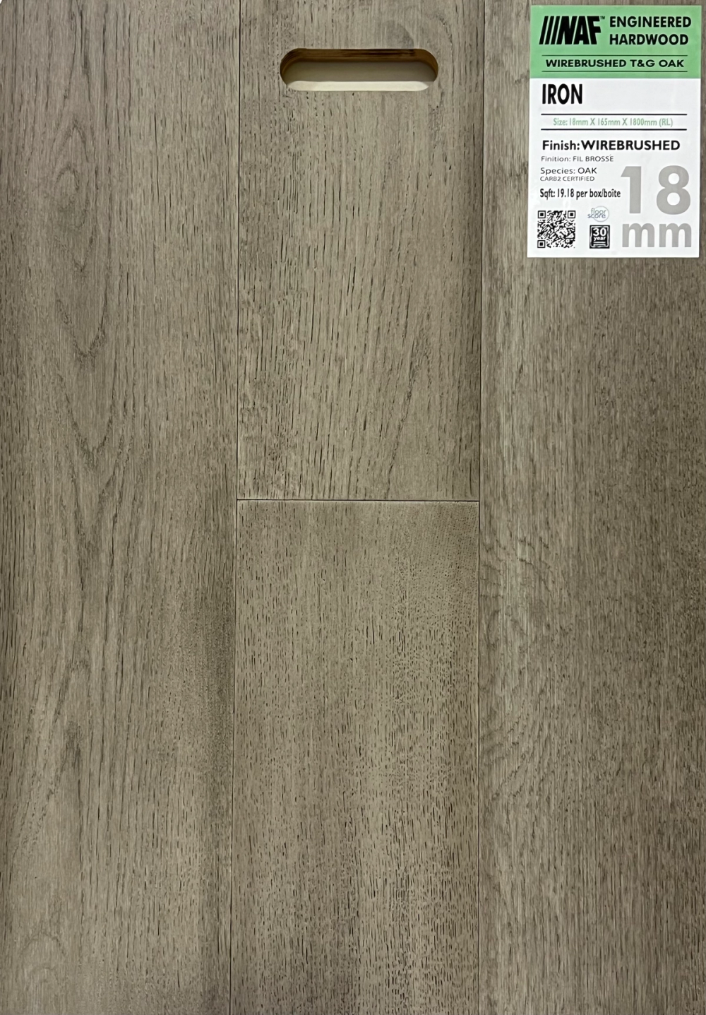 IRON - NAF WHITE OAK - 6" 1/2 X 3/4 X RL - ENGINEERED HARDWOOD