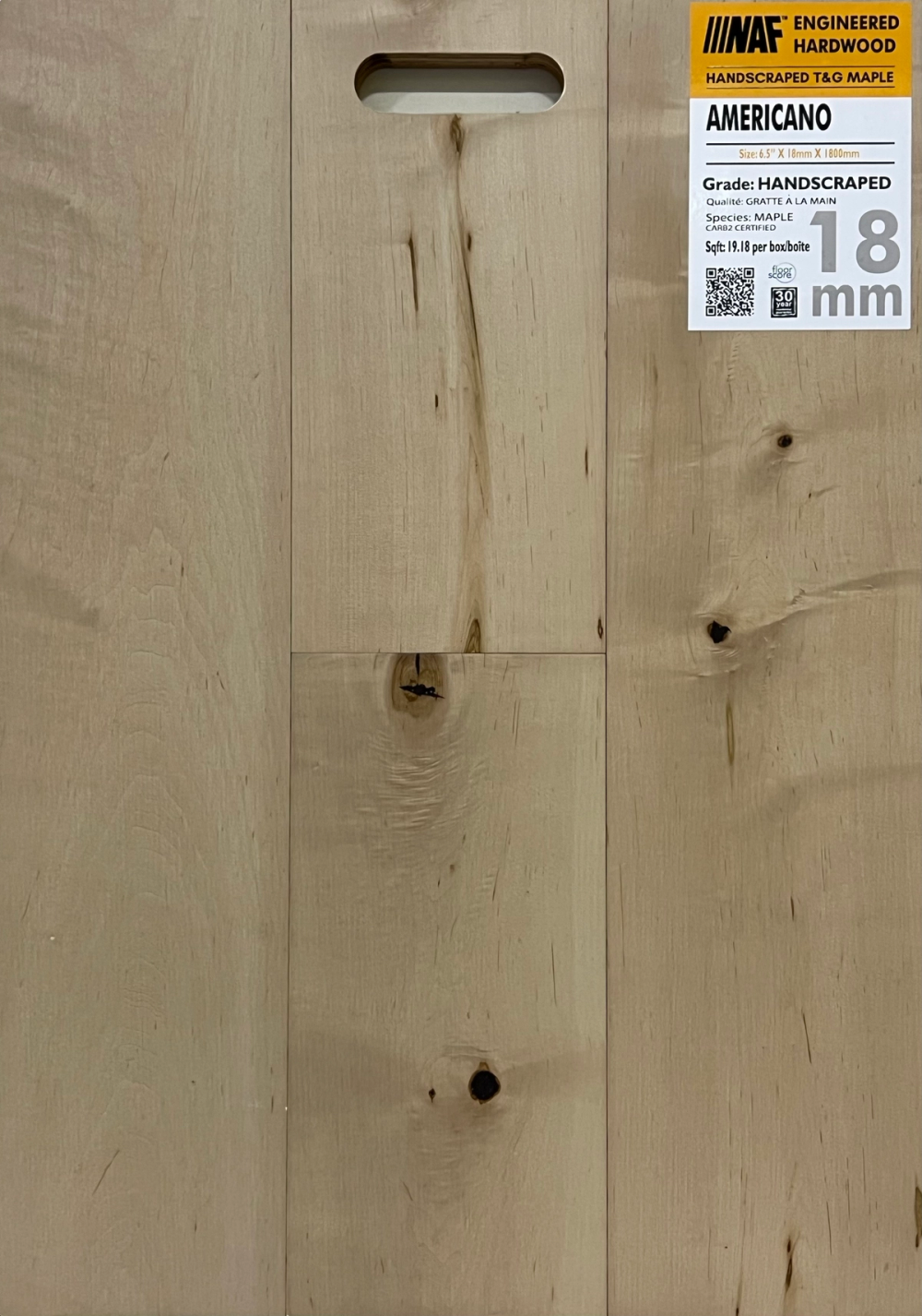 AMERICANO - NAF MAPLE - 6" 1/2 X 3/4 X RL - ENGINEERED HARDWOOD MAPLE