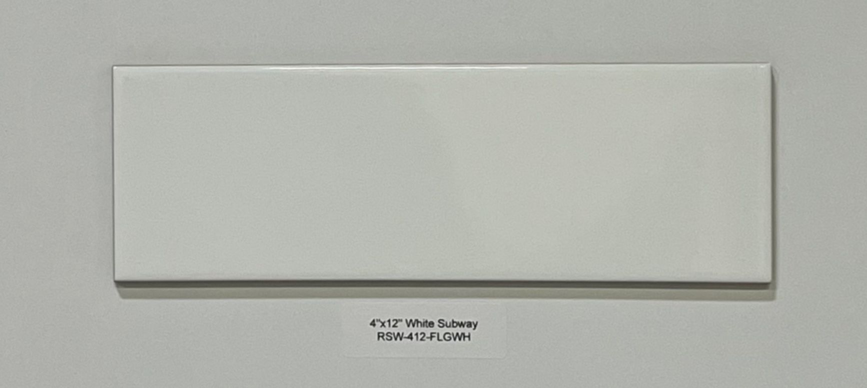 White 4"X12" Glossy Subway Tile