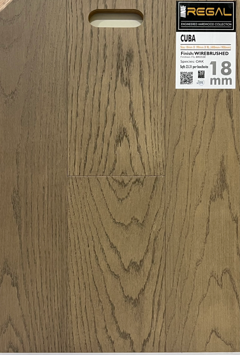 CUBA - NAF REGAL - 7" 1/2 X 3/4 X RL - ENGINEERED HARDWOOD OAK