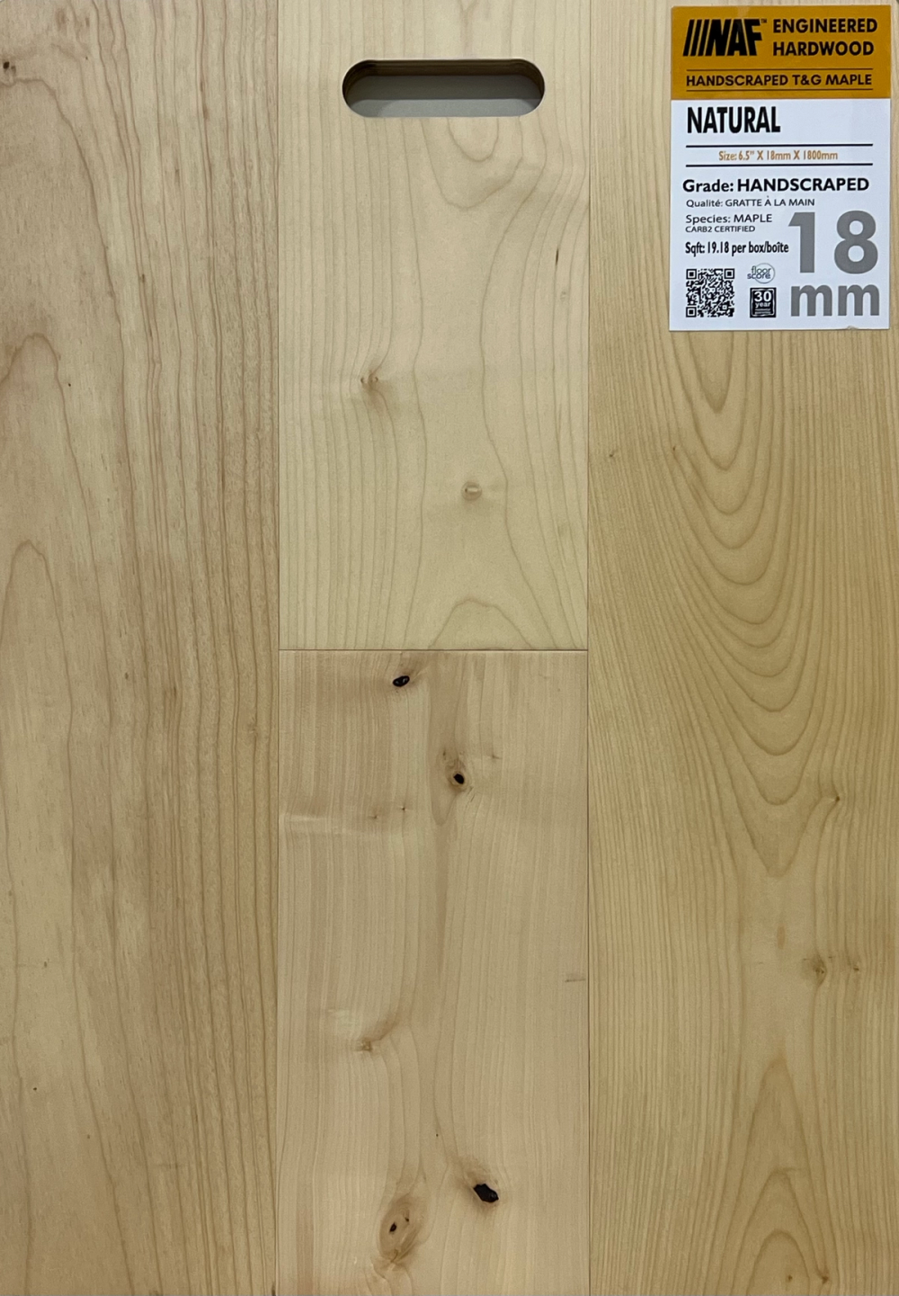 NATURAL - NAF MAPLE - 6" 1/2 X 3/4 X RL - ENGINEERED HARDWOOD MAPLE