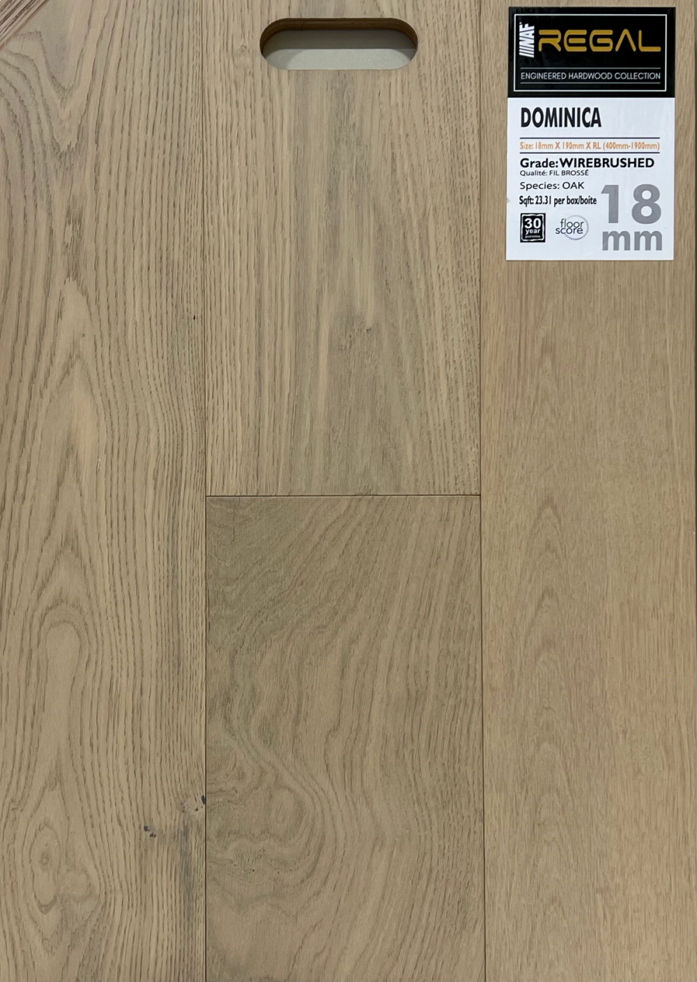 DOMINICA - NAF REGAL - 7" 1/2 X 3/4 X RL - ENGINEERED HARDWOOD OAK