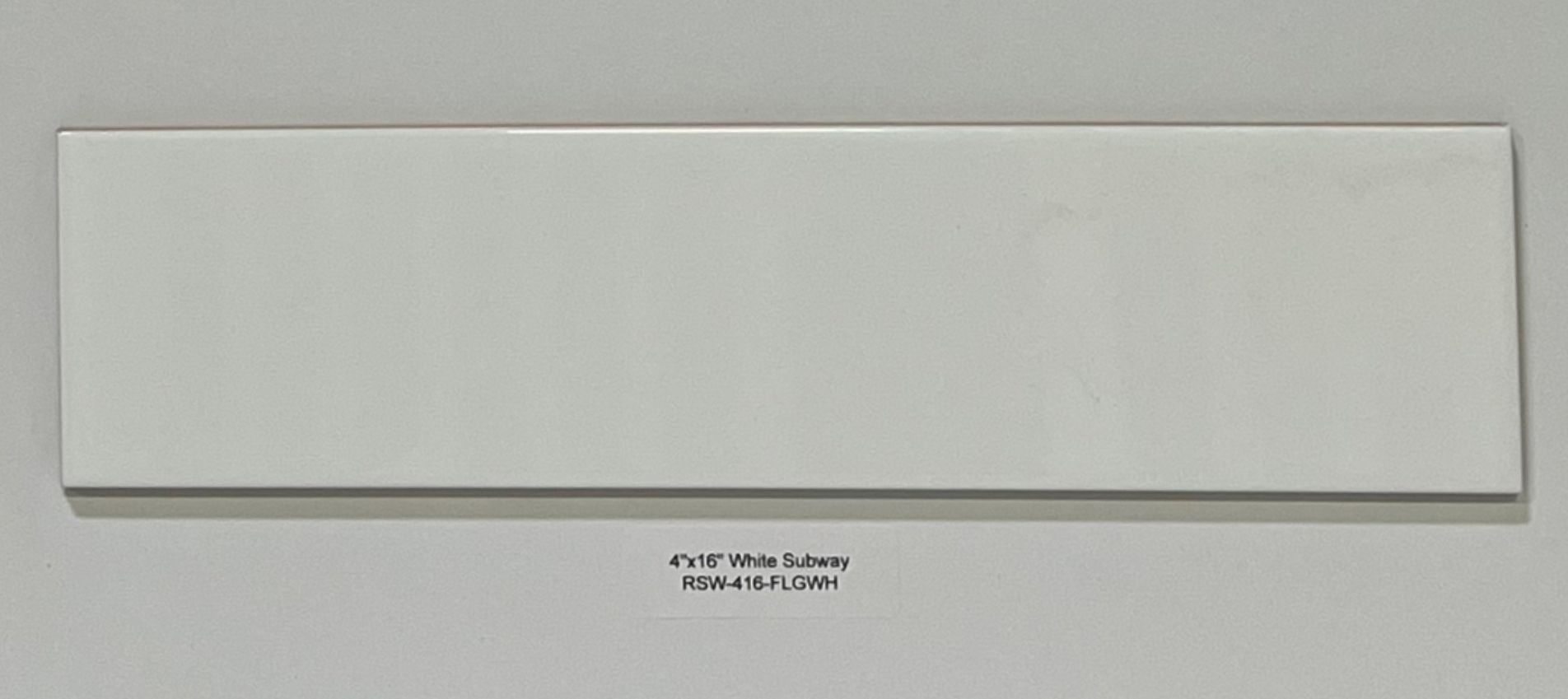 White 4"X16" Glossy Subway Tile
